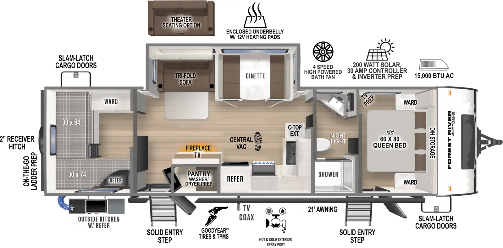 Surveyor Legend 296QBLE Floorplan